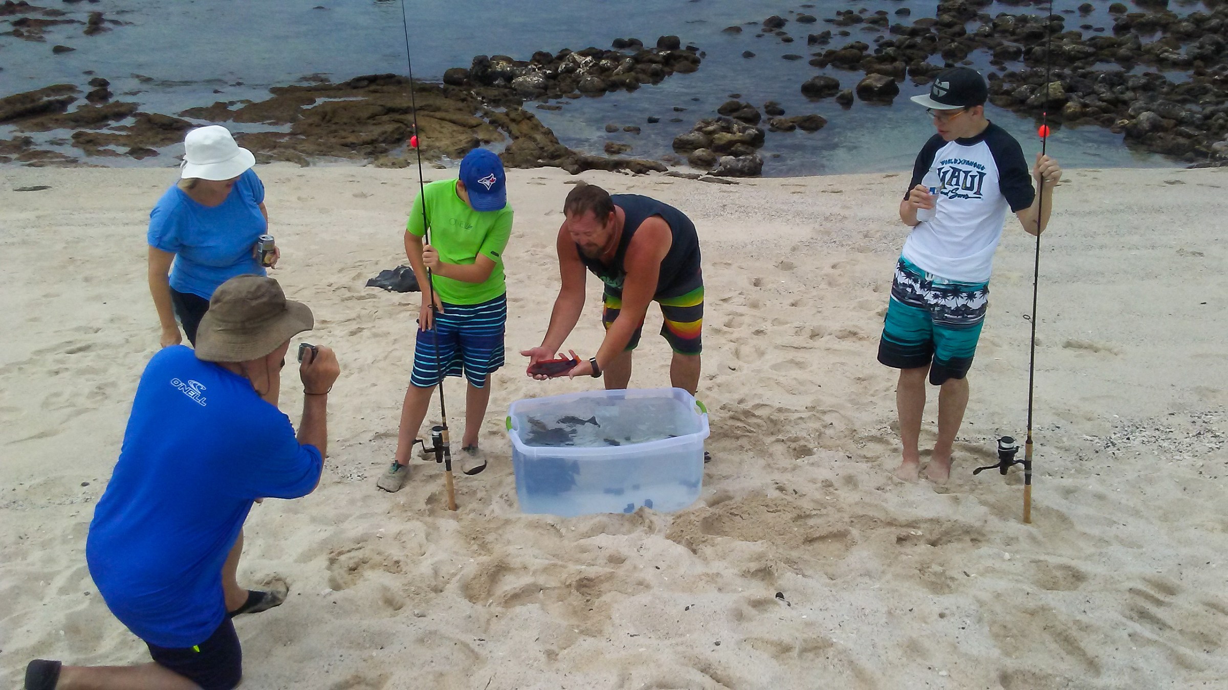 fishing at the shore