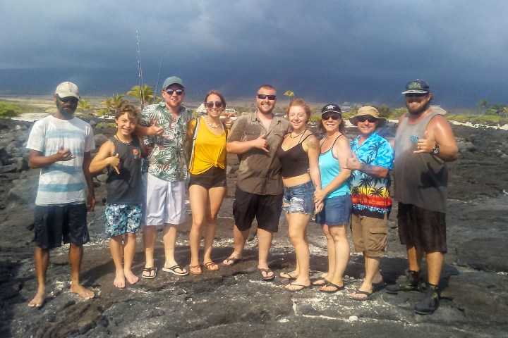 people fishing at Kona
