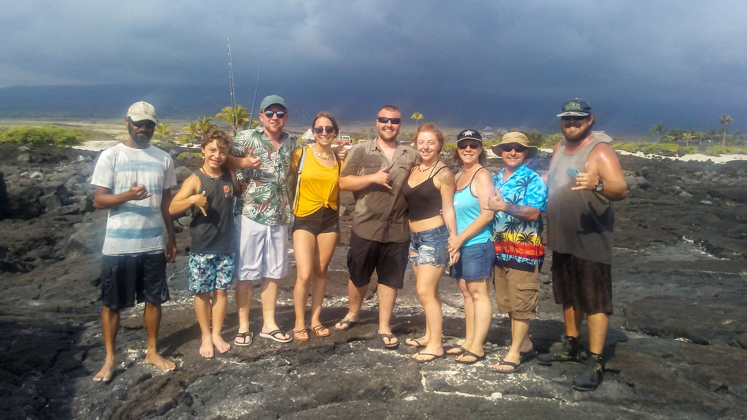 people fishing at Kona